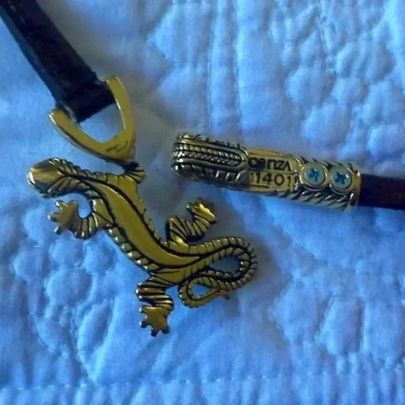 vintage vicenza lizard buckle belt - Picture 1 of 3